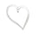 Valentines - Baguette Lopsided Heart Pendant