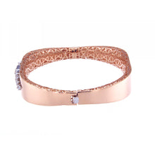 ITALIAN ROSE&WHITE DIAMON BANGLE