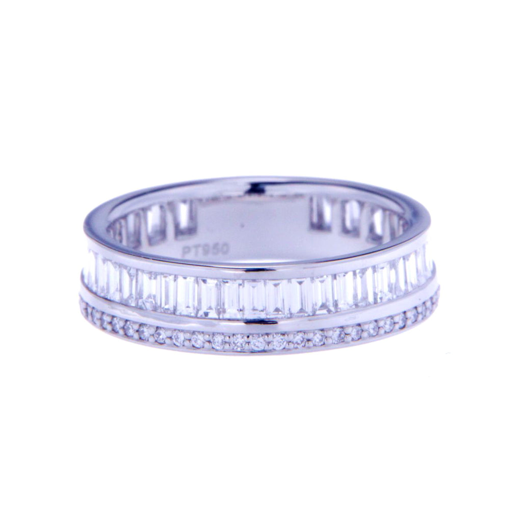 BAGUETTE&ROUND DIAMOND FULL BANDS RING