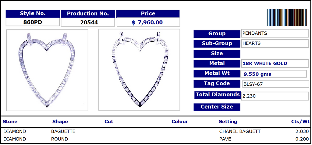 Valentines - Large Heart Pendant
