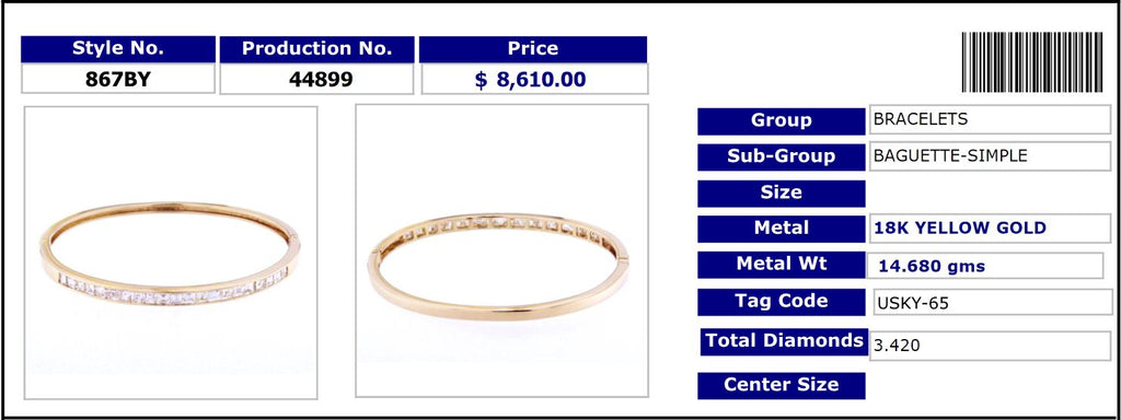 Italian Yellow Diamond Bangle