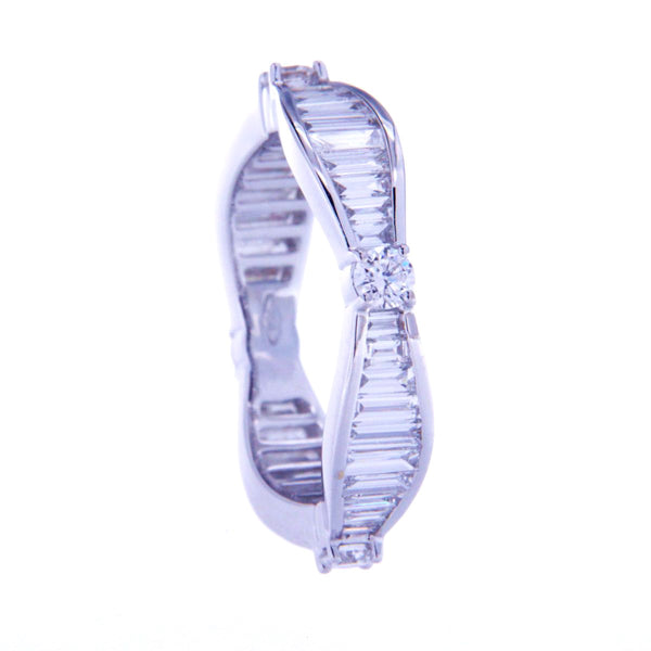 BAGUETTE&ROUND DIAMOND FULL BANDS RING