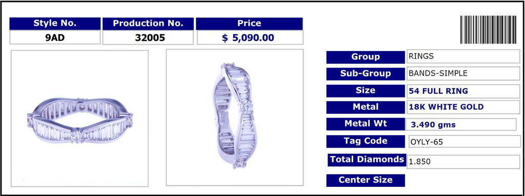 Baguette & Round Diamond Full Band