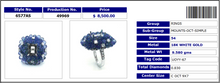 Semi-mount Blue Briolette Ring