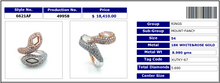 Contraire Fancy Diamond Snake Ring