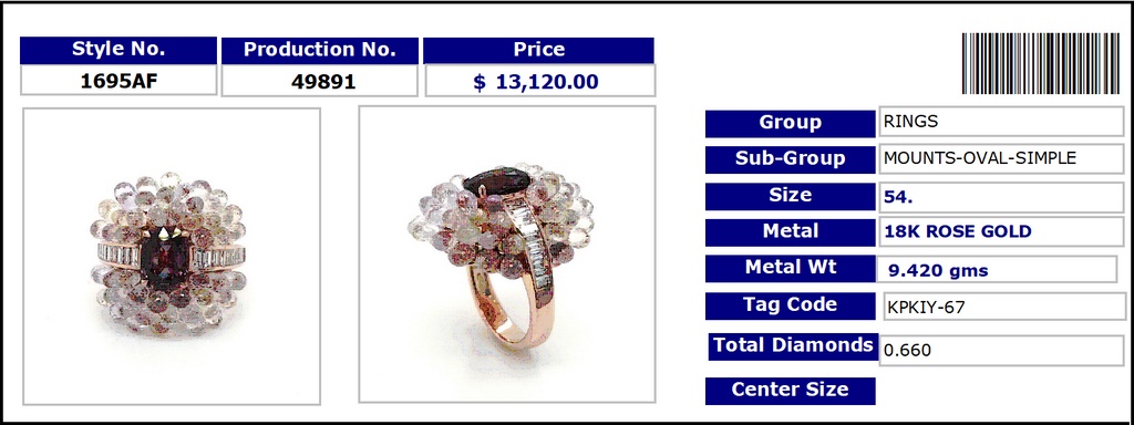 Multi-Color Briolette Sapphire Ring