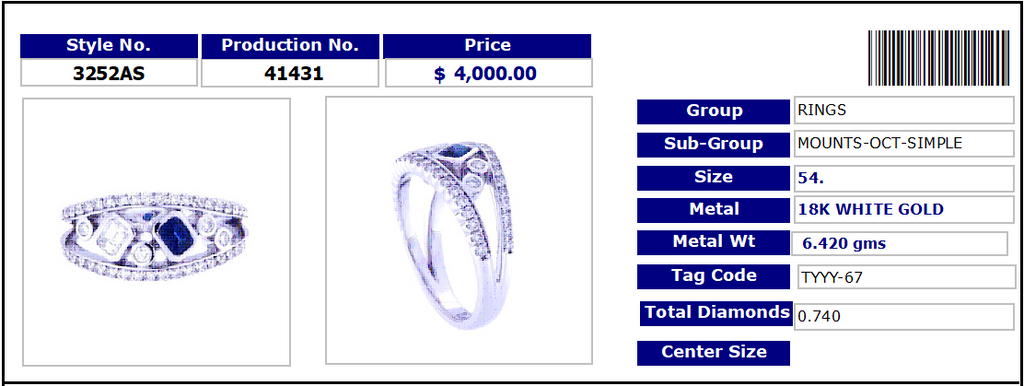 Sapphire Adorned Contemporary Ring