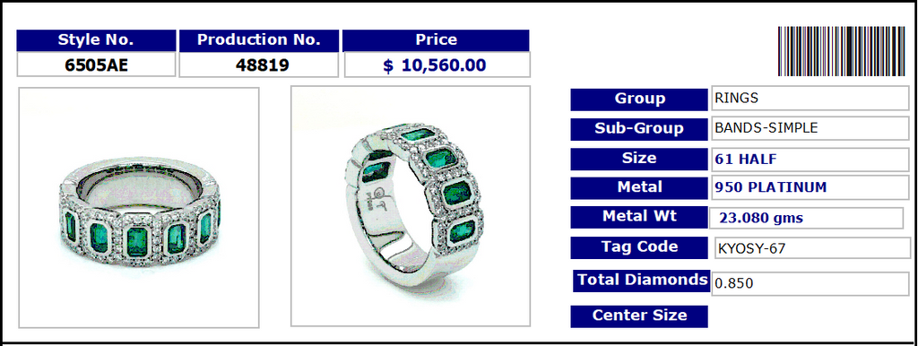 Haloed Emeralds Half Band