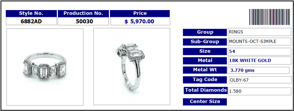Glittering Trio Diamond Ring