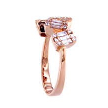 Asymmetrical Diamond Illusion Ring