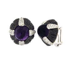 Black Diamond & Amethyst Fantasy Earring