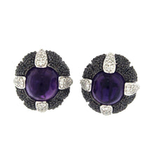 Black Diamond & Amethyst Fantasy Earring