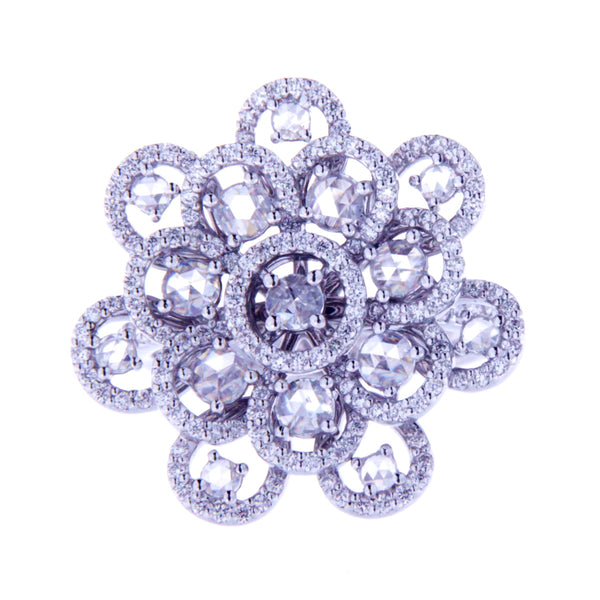 Round Flower Diamond Ring 1812AD36048