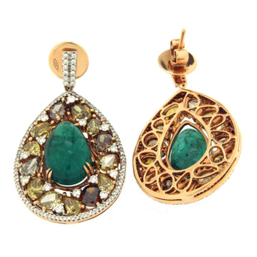 One of a Kind Pear Emerald Earring 2055EE23649