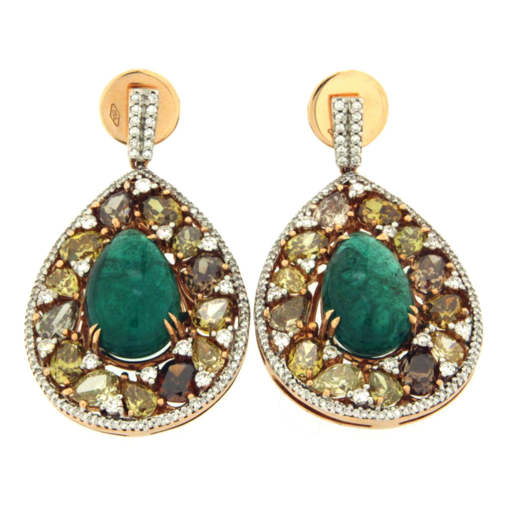 One of a Kind Pear Emerald Earring 2055EE23649