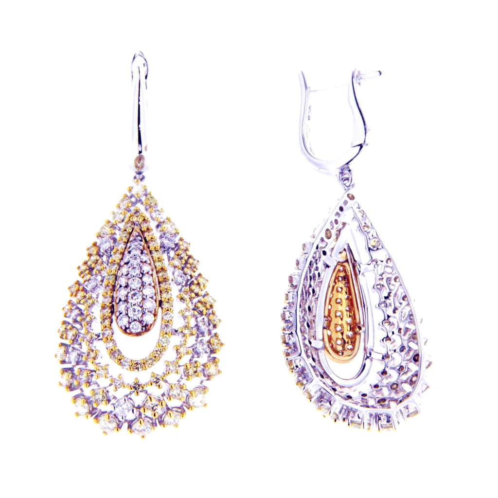 Combo of White & Yellow Diamond Party Earrings 2241EY27820