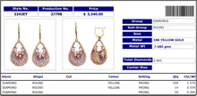 Combo of White & Yellow Diamond Party Earrings 2242EY27798