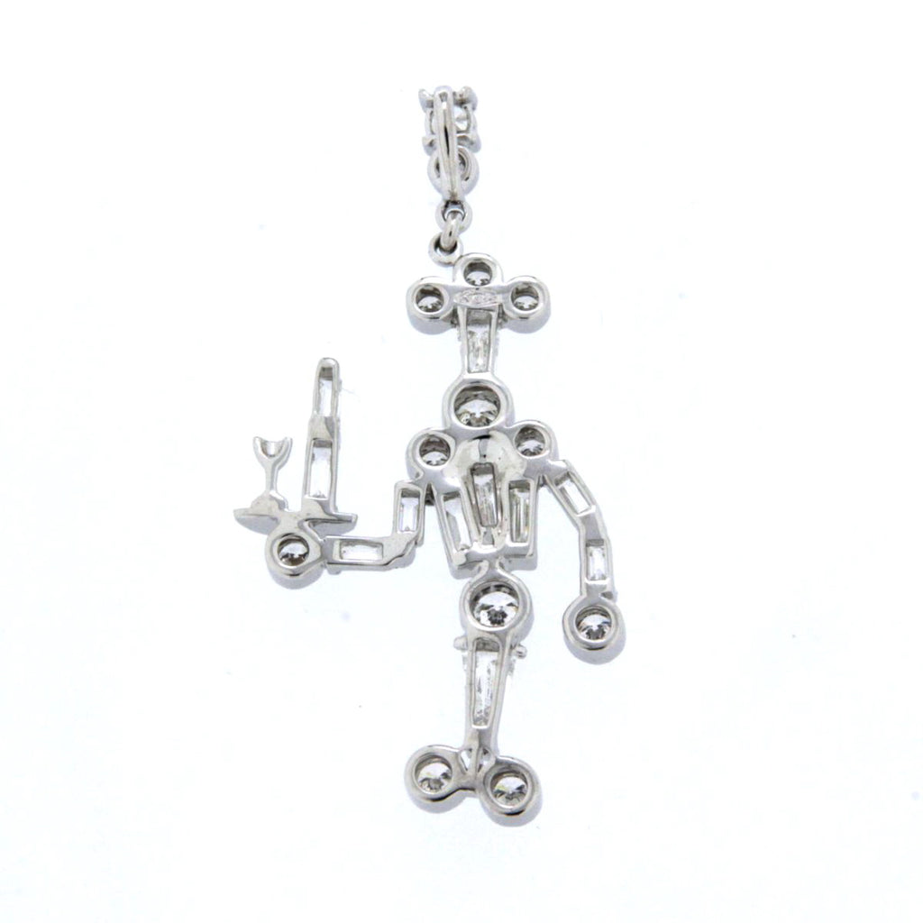 Fantasy Robot Diamond Pendant 2403PD27784