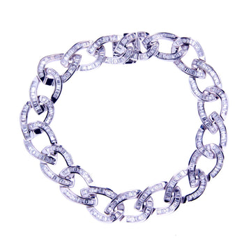 Diamond Baguette Link Bracelet 266BD25780