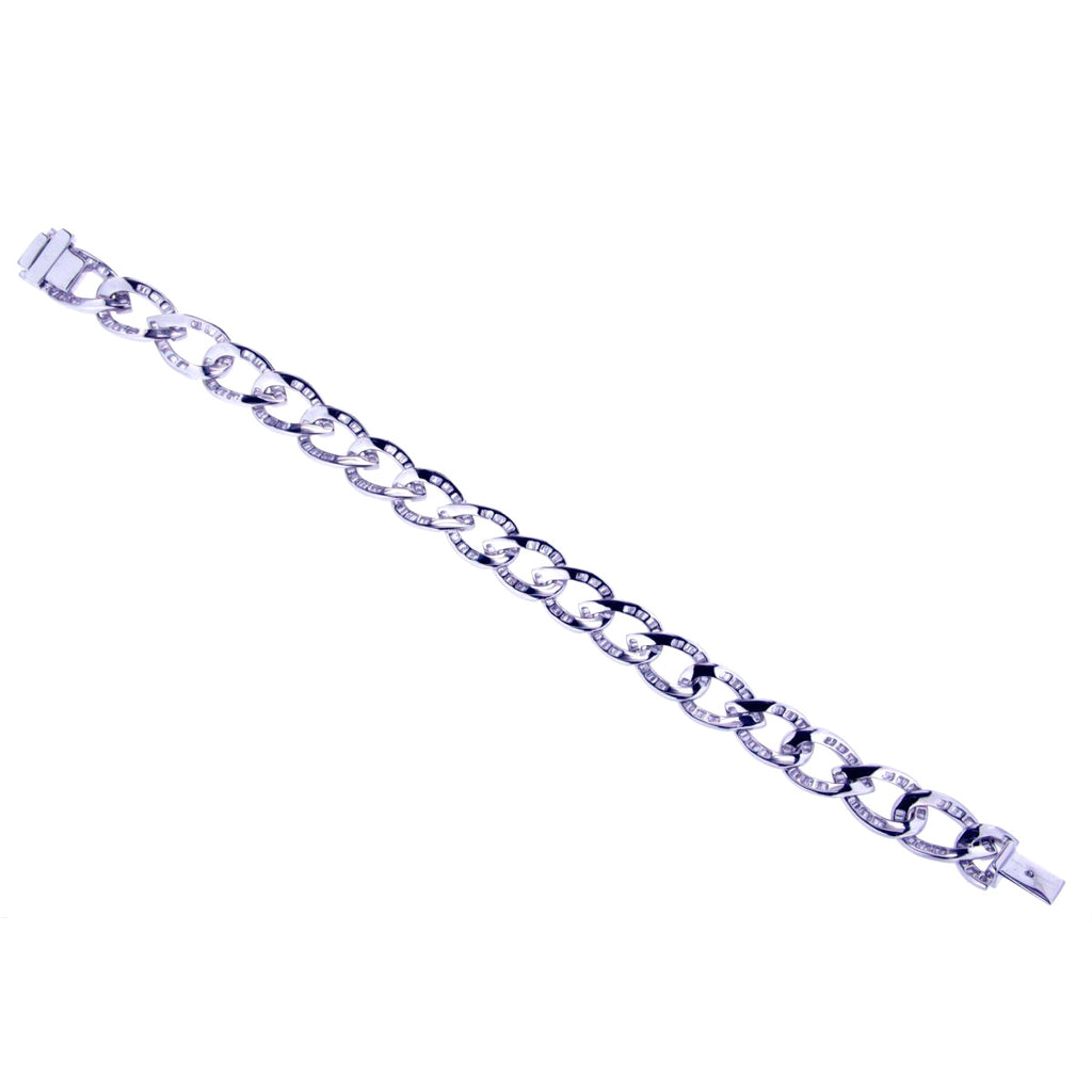 Diamond Baguette Link Bracelet 266BD25780