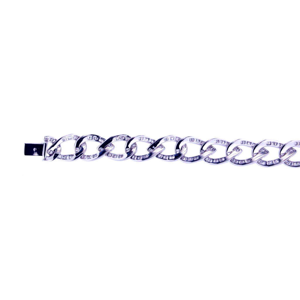 Diamond Baguette Link Bracelet 266BD25780