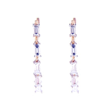 Dangling Diamond Baguette Hoops Earrings 2702ED33665