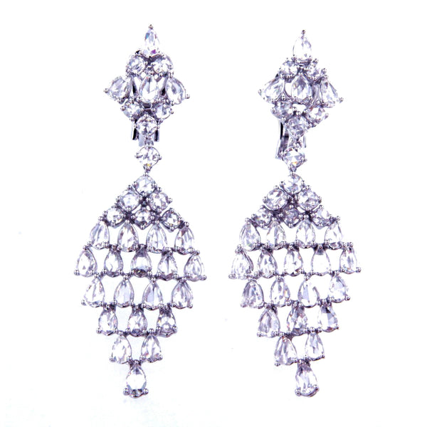 Pear & Round Ultra Rose Cut Earring 2728ED34523