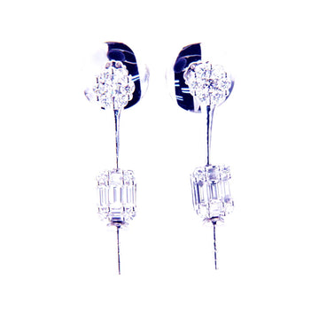 Floral Stud Illusion Pearl Earrings
