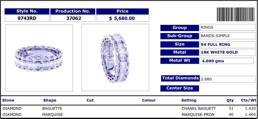 Modern Full Band Ring 9743RD37062