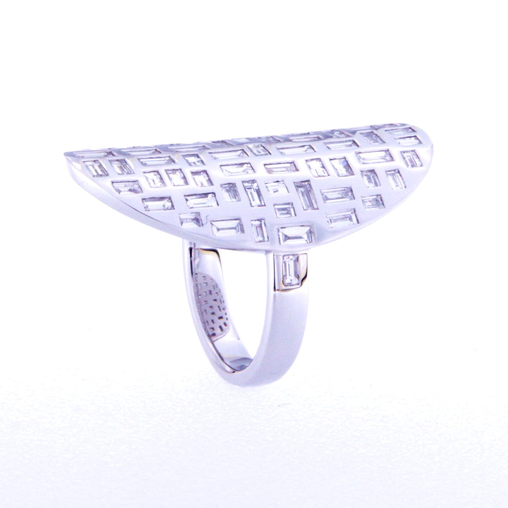 Oval Chanel Baguette Diamond Ring 4449AD44362