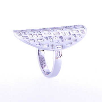 Oval Chanel Baguette Diamond Ring 4449AD44362