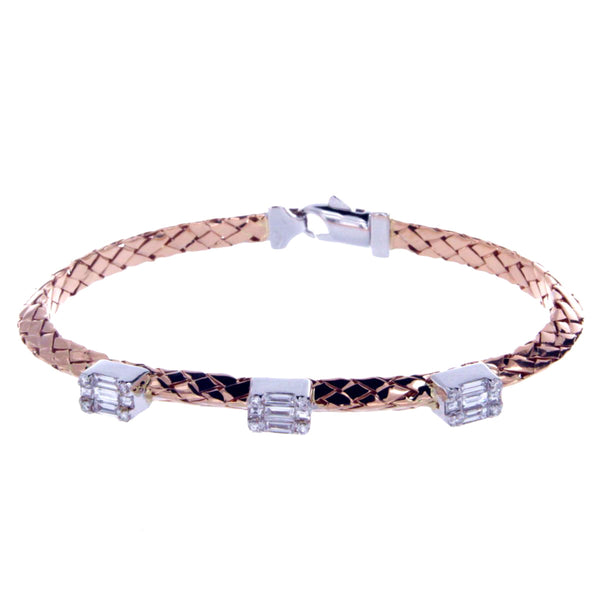 Illusion Diamond Italian Knot Bracelet 752BP36301