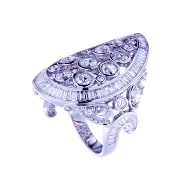 Round Baguette Diamond Ring 7639RD42757