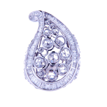 Round Baguette Diamond Ring 7639RD42757