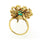 Floral Pear Emerald Ring 7871RE28536