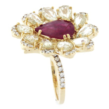 Floral Pear Ruby Ring 7871RM27630