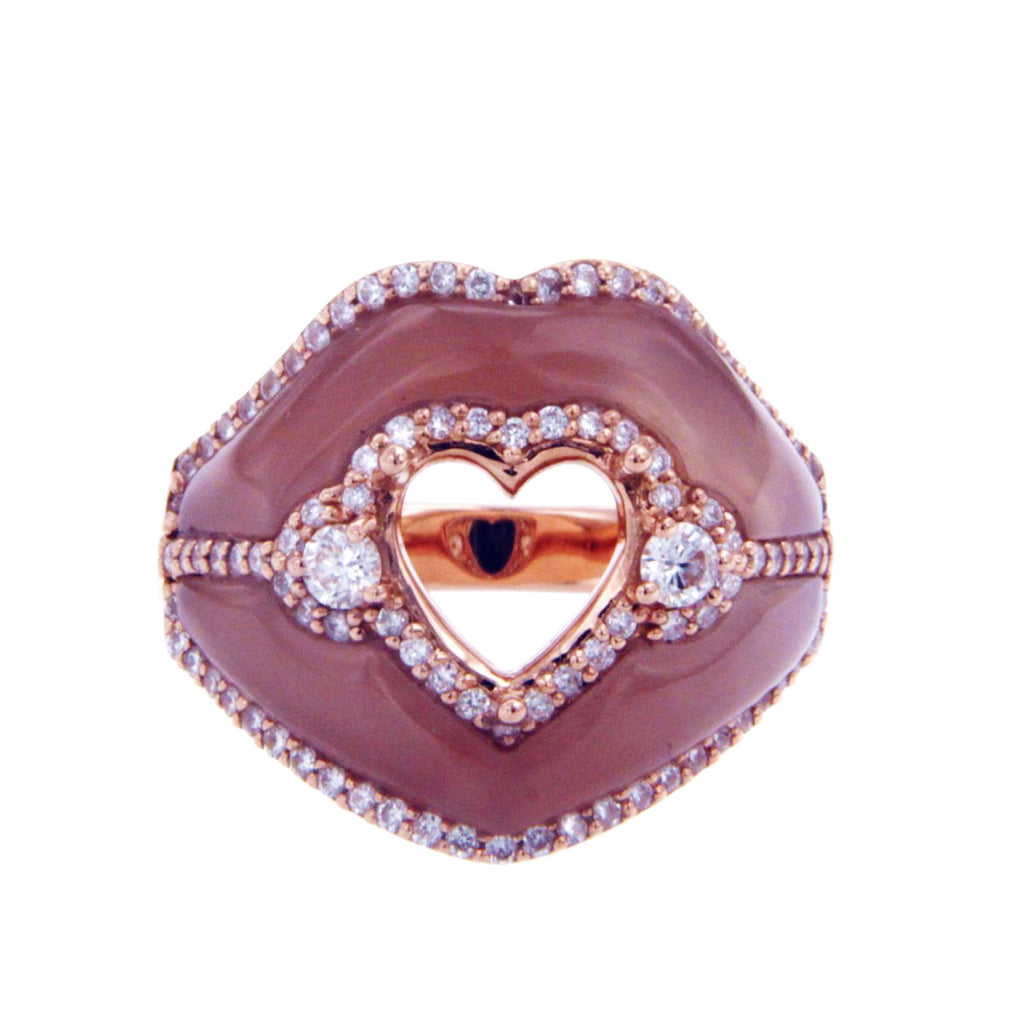 Exclusive Heart Mount Fancy Ring