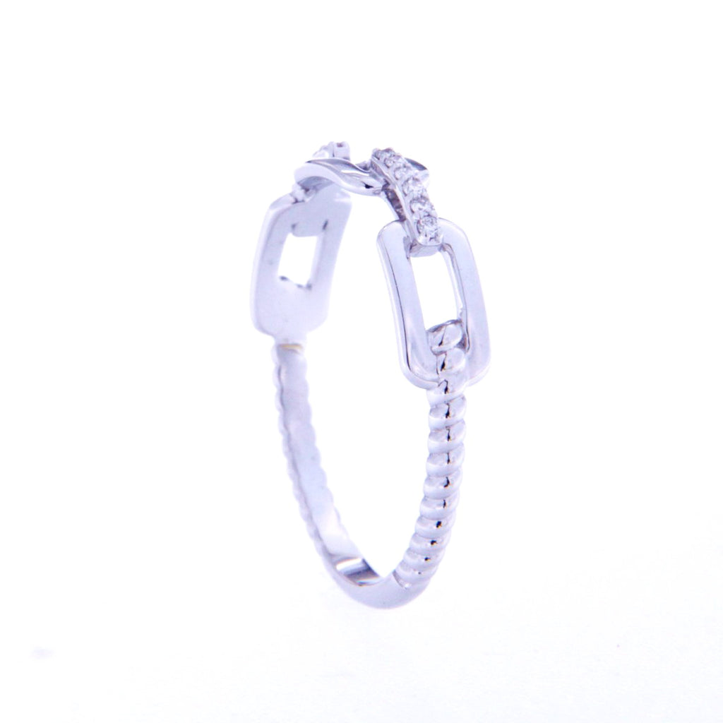 White Gold Link Ring