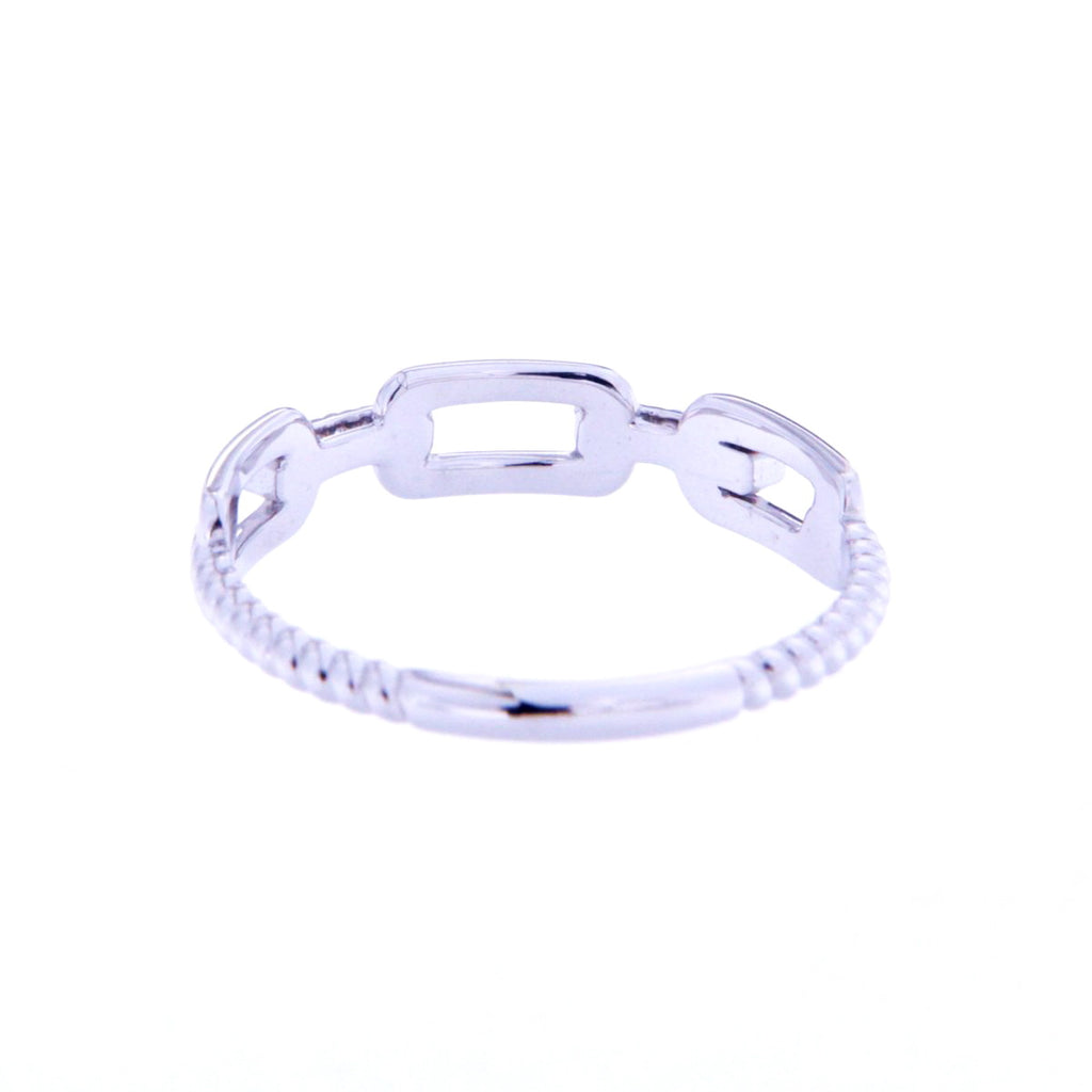 White Gold Link Ring